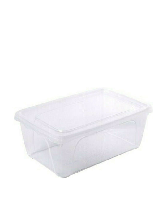 Hega Hogar Plastic Storage Box with Lid Transparent 18x12x12cm