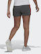 Essentials Slim 3-Stripes Women's Sporty Shorts Dark Grey Heather