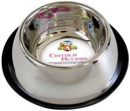Croci Mac Cocker Metallisch Schalen Futter & Wasser für Hund 900ml 24cm in Silber Farbe