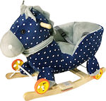 Rocking Toy Donkey for 36++ months With Sound & Wheel Blue