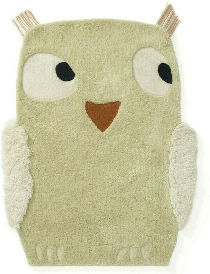 Kids Concept Owl Kids Rug Green 90x120cm