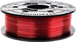 XYZprinting PETG 3D Printer Filament 1.75mm Clear Red 0.6kg RFPETXEU01G 1τμχ (Spool)