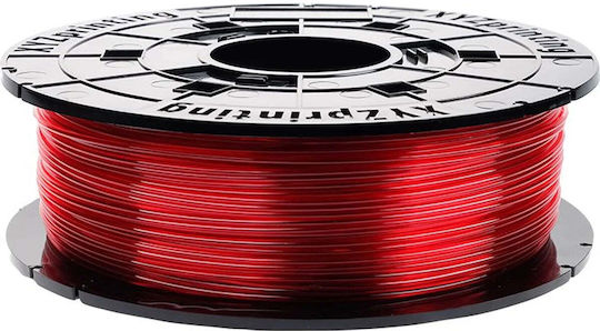 XYZprinting PETG 3D Printer Filament 1.75mm Clear Red 0.6kg RFPETXEU01G 1τμχ (Spool)