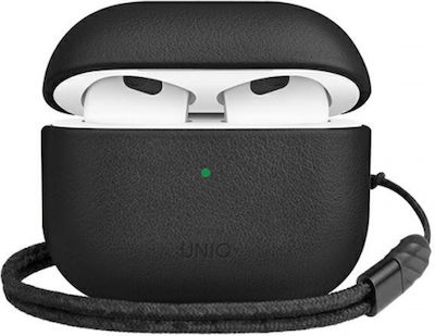 Uniq Terra Hülle Leder in Schwarz Farbe für Apple AirPods 3