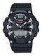 Casio Illuminator Analog/Digital Herrenuhr 53mm Chronograph Batterie mit Schwarz Kautschukarmband