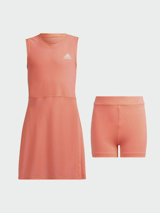 Adidas Rochie pentru fete cu accesorii Fără mâneci Roșu