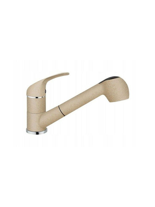 Pyramis Fido Kitchen Counter Faucet with Detachable Shower Beige