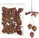 Hanging Ornament Pine Red 6cm Set 6pcs