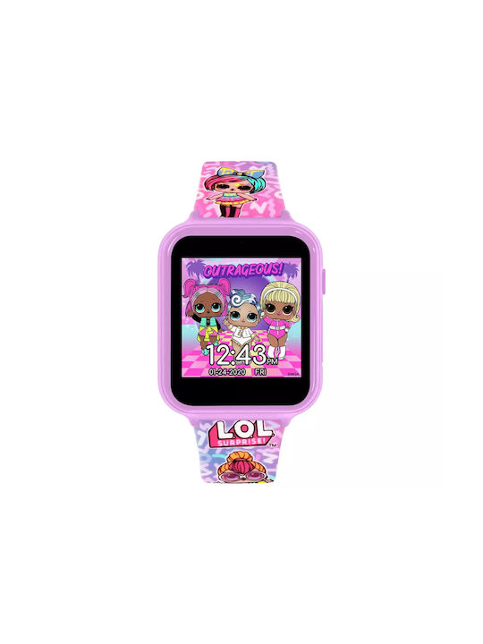 Disney Kinder-Smartwatch L.O.L. Surprise mit Kautschuk/Plastikarmband Lila