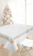 Saint Clair Christmas Tablecloth Fabric White L180xW145cm.