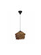 Heronia OSAKA-C-1L Pendant Light Suspension for Socket E27 Brown