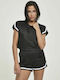 Γυναικείο Crop T-shirt Μαύρο
