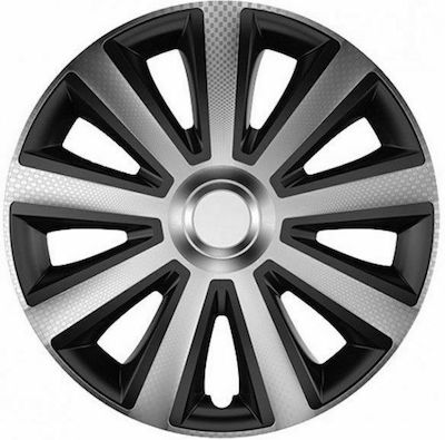 Versaco Car Hubcap Set Carbon Aviator 14" 4pcs Silver VR