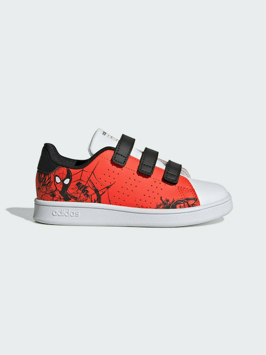 Adidas Παιδικά Sneakers x Marvel Spider-Man Advantage με Σκρατς Vivid Red / Core Black / Cloud White