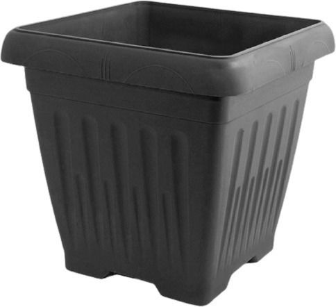Miltoplast Geramica Dilos Νο Γλάστρα Πλαστική Ανθρακί 40x40x33εκ.