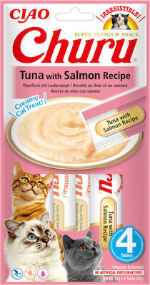 Inaba Churu Bites Snack Treats with Salmon Tuna & Salmon for Adult Cats 14gr IN106