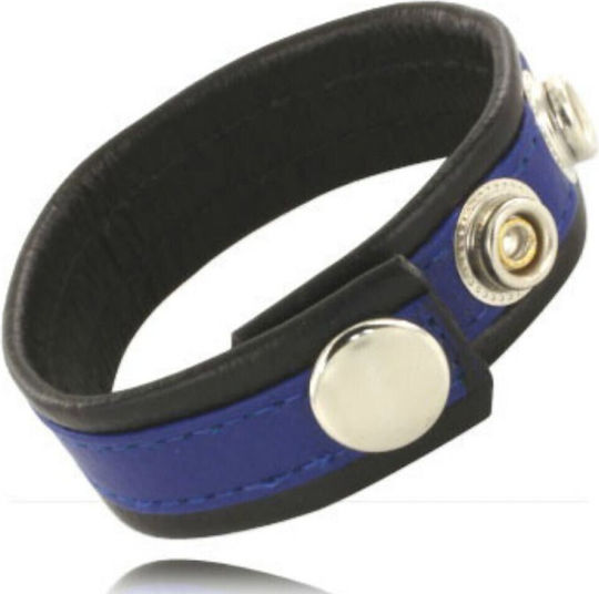 Leather Body Leder Körper Cock Ring Schwanz Leder Black / Blue