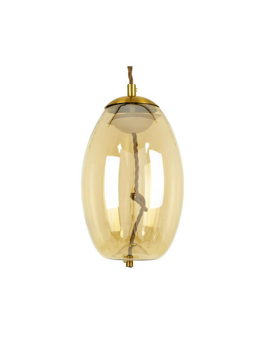 GloboStar Axton Pendant Lamp with Built-in LED Honey