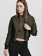 Kurz Damen Bomberjacke Khaki