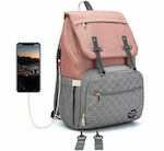 Diaper Bag Pink - Grey