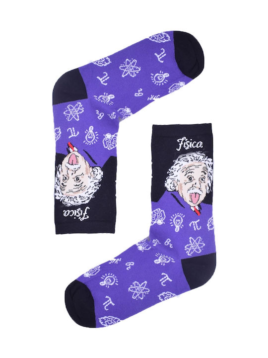 Ekmen Einsten Patterned Socks Purple