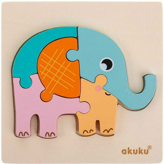 Kinder Steckpuzzle Elefant 5pcs Akuku