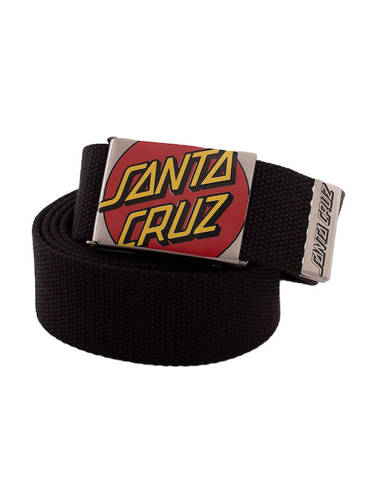 Santa Cruz Men's Fabric Webbing Belt Belt Black