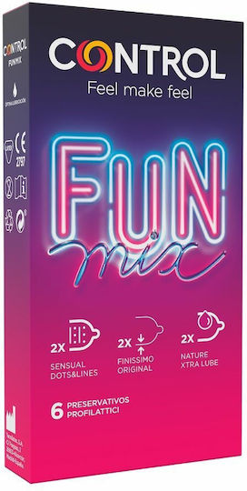 Control Feel Make Feel Προφυλακτικά Fun Mix 6τμχ 54mm Natural