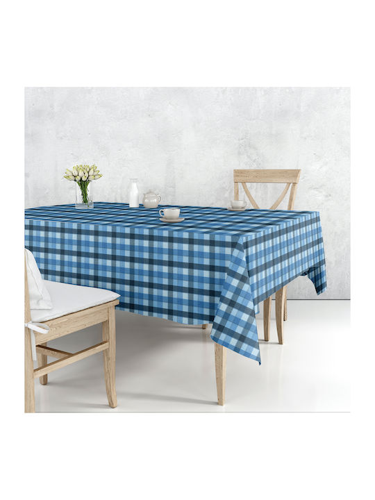 Sunshine Checkered 6997 Blue 140x140cm