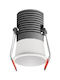 Fos me Round Metallic Recessed Spot with Integrated LED and Natural White Light White 4x4cm. 1pcs