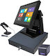 Alfa All-In-One POS System Schreibtisch LKS-POS820S-I3 LKS-POS820S-I3 mit Bildschirm 15"