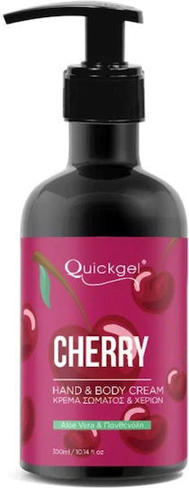 Quickgel Cherry Ενυδατική Κρέμα Σώματος με Aloe Vera για Όλες τις Επιδερμίδες 300ml