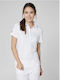 Women's Polo Blouse Long Sleeve White
