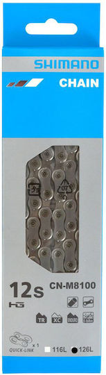 Shimano Deore XT CN-M8100 Bicycle Chain 12 Speed 126L Silver
