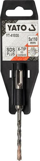 Yato Diamond Four-Cutting Edge Drill Bit with SDS Plus Shank for Masonry 5x110mm