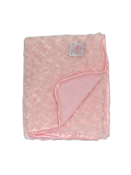 Soft Touch Одеяло Детски пелени за пелени Rose Mink Велур Розов 75x100см.