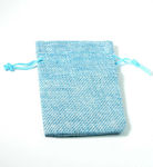 Pouch packing burlap 120x90mm/50 pcs Baby Blue