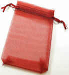 Organza pouch gift box 9x7cm/100 pcs Red