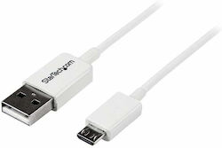 StarTech USBPAUB50CMW Regular USB 2.0 σε micro USB 1.2m Λευκό