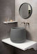 Adamidis Kaspo Countertop with Sink & Mirror L80xW50xH15.5cm White