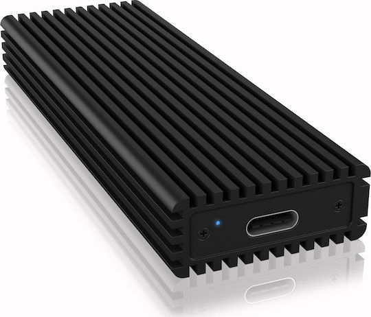 Icy Box Hard Drive Case M.2 SATA III / PCI-Express NVME with connection USB 3.2 Type-C in Schwarz color