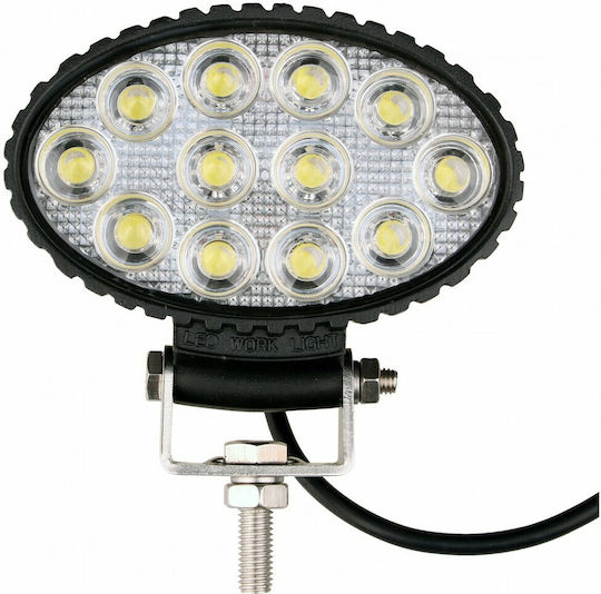 M-Tech Στρογγυλός Προβολέας Αυτοκινήτου LED Universal 10 - 30V 36W 13.7cm 1τμχ