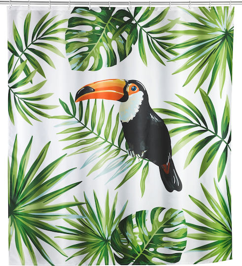 Wenko Tucan Душ завеса Тъканна 180x200см Зелена