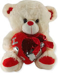 Plush Teddy Bear White Love 25cm