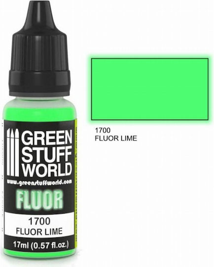 Green Stuff World Fluor Culoare Pentru Modelare Lime 17ml