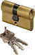 Cisa Lock Cylinder Security 60mm (27-33) with 3 Keys Gold