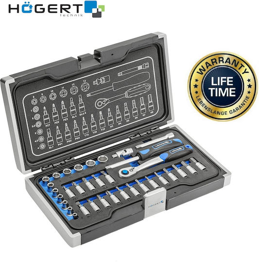 Högert Technik Καστάνια με Καρυδάκια 1\4" 34τμχ