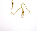 Metallic earring hooks copper 19mm/50 pcs about 10.08 grams Gold