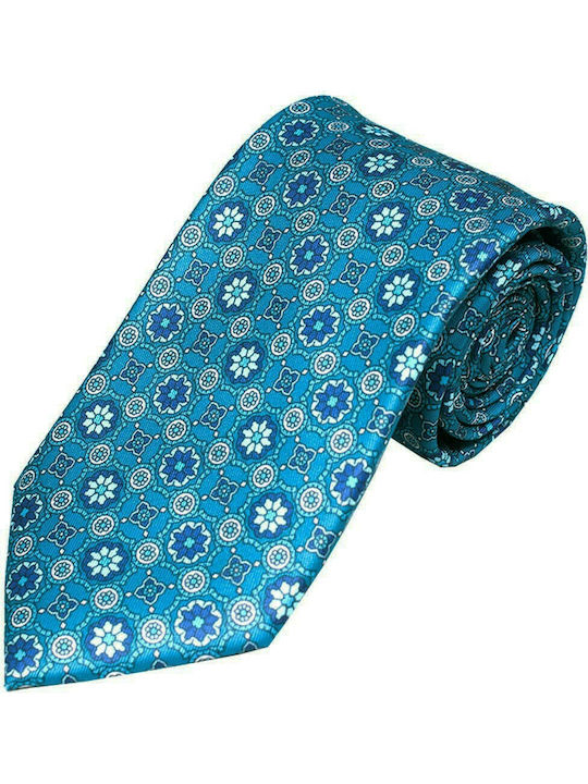 Legend Accessories Herren Krawatten Set Seide Gedruckt Light Blue