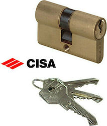 Cisa Lock Cylinder Security 90mm (40-50) with 3 Keys Gold